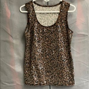 Ann Taylor LOFT sleeveless animal print tank